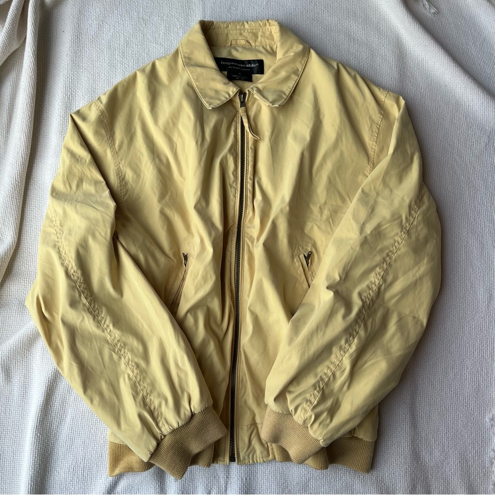 Impermeable by Weatherproof Men’s Yellow Wind Breaker Full Zip Jacket